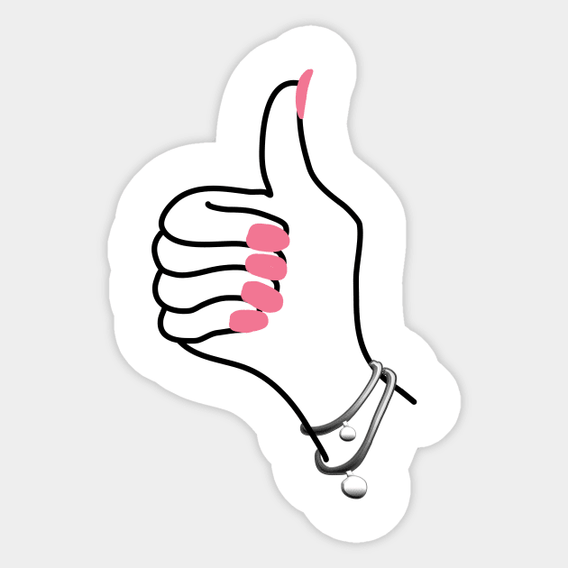 Thumbs up Sticker by Haleys Hand